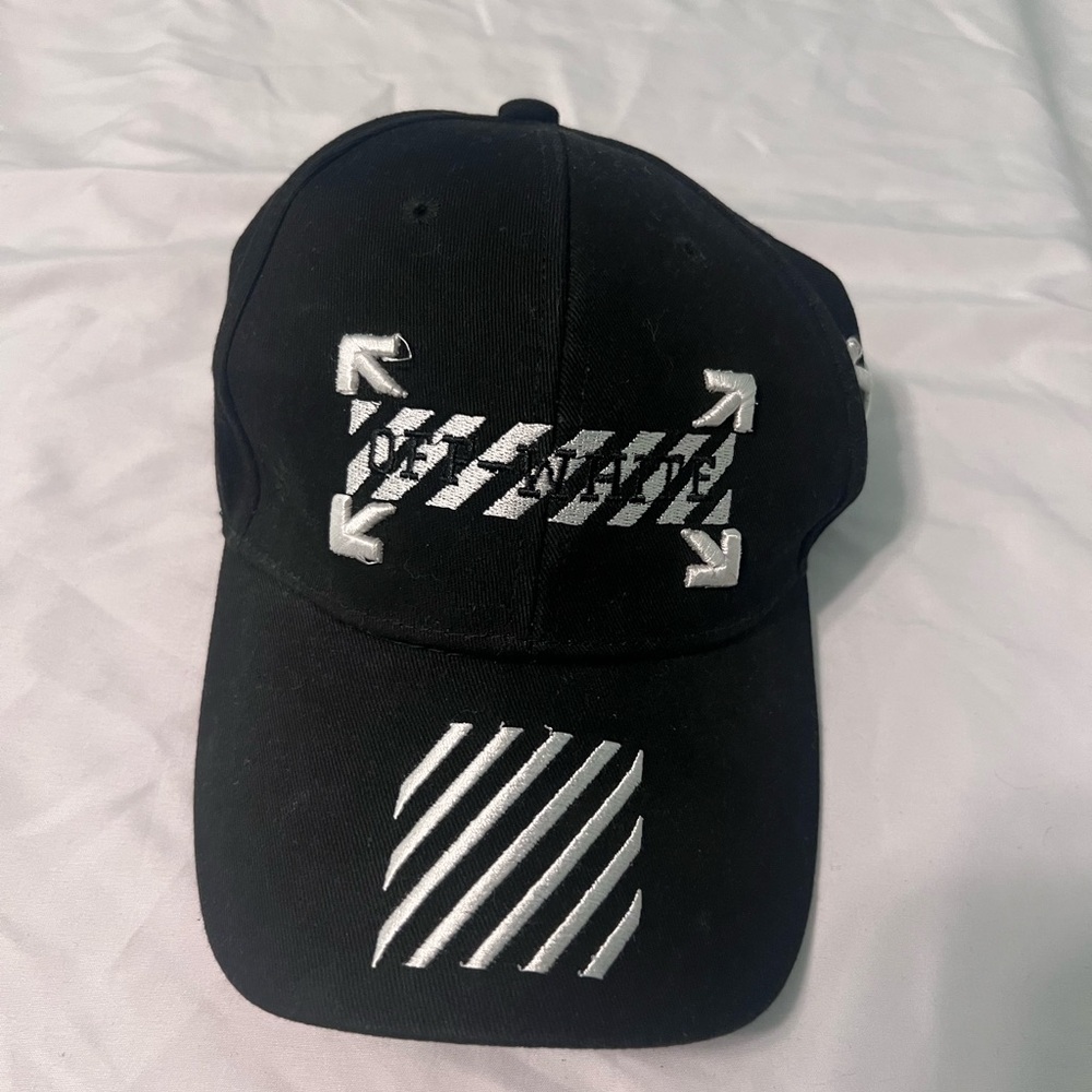 Black and White “Off-White” Cap